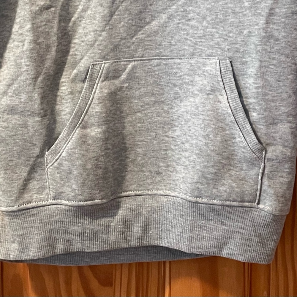 Champion Heather Gray Hoodie with Blue and Red Emblem - Picture 3 of 7
